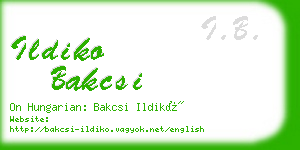 ildiko bakcsi business card